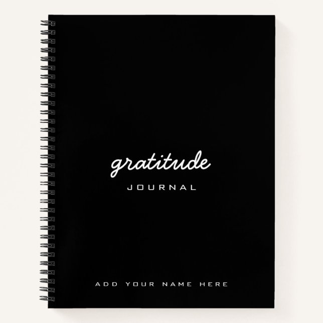 diario Gratitude blanco negro (Anverso)