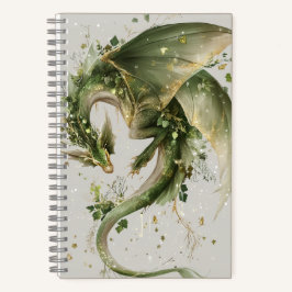 Diario Green Floral Vine Wyvern/Dragon