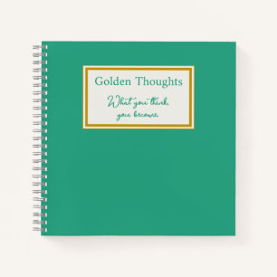 Diario Jade Green y Gold personalizado