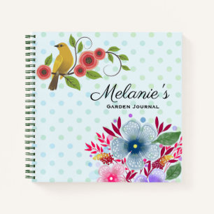 Diario Jardín Personalizado de Flores de bonito Bi