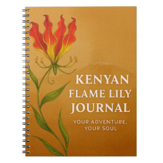 Diario Kenyan Flame Lily – Cuaderno con Alma