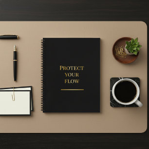 Diario minimalista Black & Gold Focus