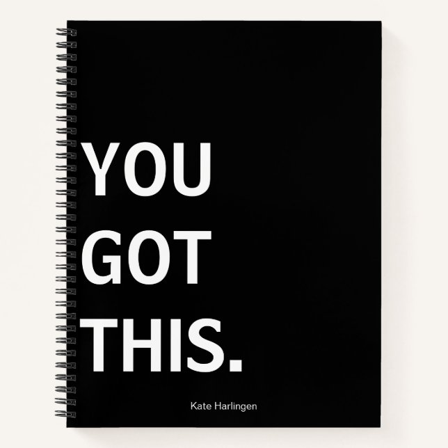 Diario motivacional personalizado "You Got This" (Anverso)
