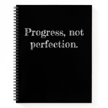 Diario negro de la cita del progreso inspirador