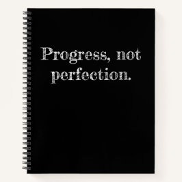 Diario negro de la cita del progreso inspirador