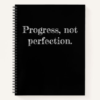 Diario negro de la cita del progreso inspirador