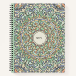 Diario Nooracle Mandala Verde Salvia y Melocotón P
