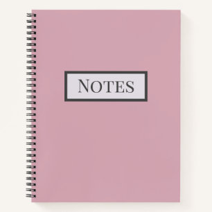 Diario o bloc de notas de la escuela rosa suave
