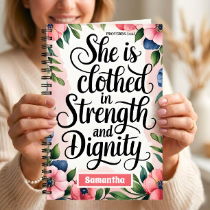 Diario para mujeres cristianas Ella está revestida
