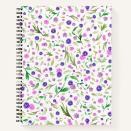 Diario para portátiles con acuarela floral para ma