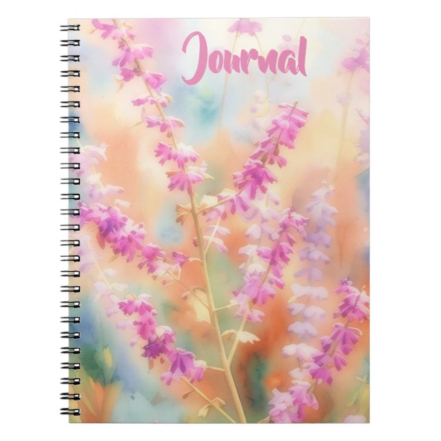 Diario Personal Cuaderno de Notas Flores Rosadas L (Frente)