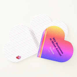 DIARIO PERSONAL DE ORO Y ROJO CON NOMBRE Y TÍTULO