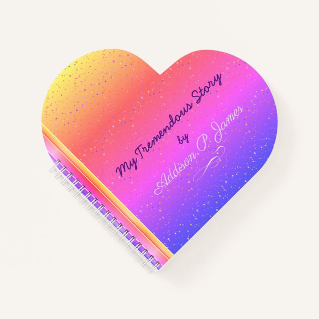 DIARIO PERSONAL DE ORO Y ROJO CON NOMBRE Y TÍTULO (Anverso)