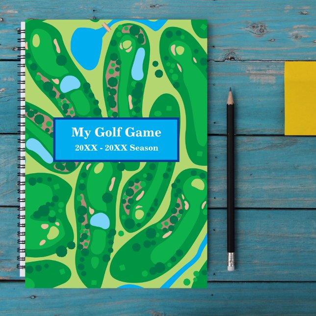 Diario personal "Mi juego de golf" (Customize text on cover.)