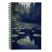 Diario personalizado "Aguas oscuras etéreas"