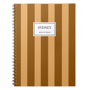 Diario personalizado con rayas y cuaderno