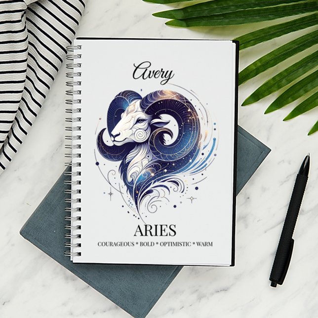 Diario Personalizado de Aries de color de agua ele (Subido por el creador)
