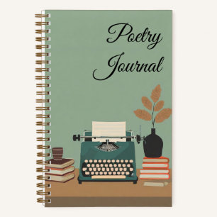 Diario personalizado de bloc de notas de poesía