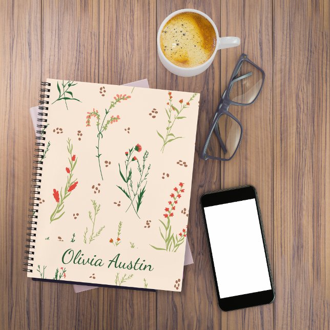 Diario Personalizado de Flores Silvestres Rústicas (Subido por el creador)