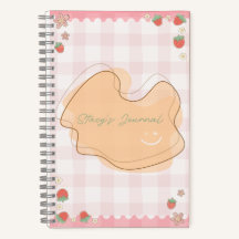 Diario Personalizado de Fresa Adorable