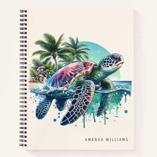 Diario personalizado de la tortuga acuática (Anverso)