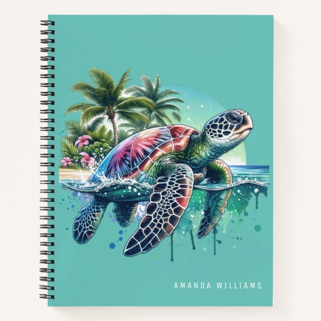 Diario personalizado de la tortuga acuática (Anverso)