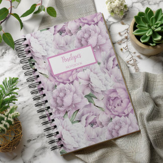 Diario Personalizado de Peonías Rosadas