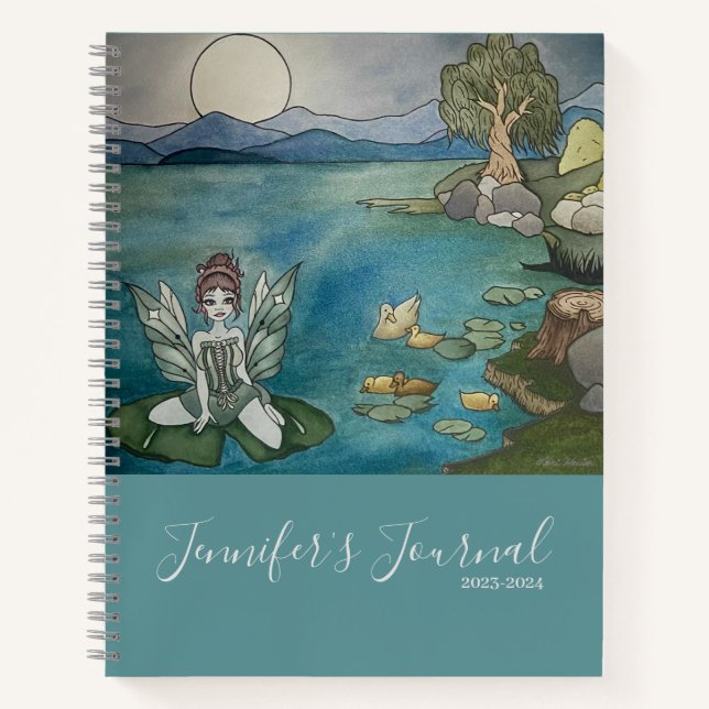 Diario Personalizado "Enchanted Lily Pond" (Anverso)
