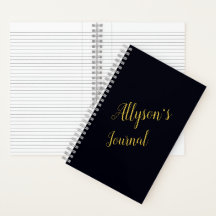 Diario personalizado glamour oro