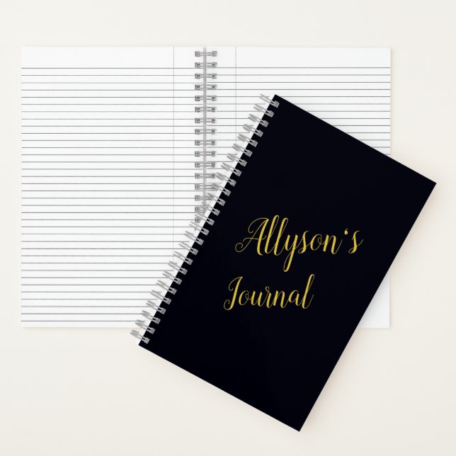 Diario personalizado glamour oro (Interior)