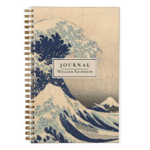 Diario Personalizado Hokusai Great Wave Dotado