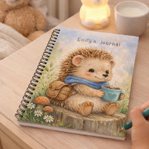 Diario Personalizado para Niños Erizo Lindo