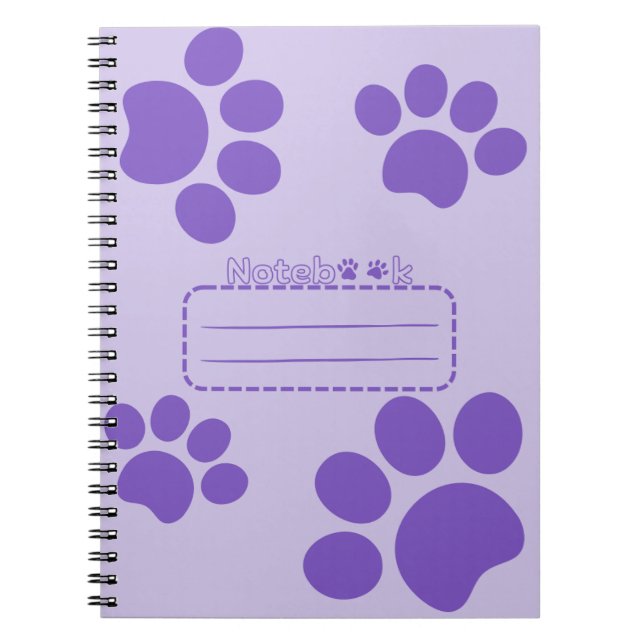 Diario púrpura de gatos cuaderno de notas (Frente)