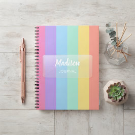 Diario Rayado Personalizado, Cuaderno con Nombre P