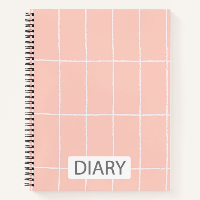 Diario rayado rosa y blanco (Anverso)