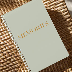 Diario "Recuerdos" de memoria verde sabia