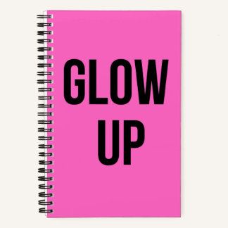 Diario rosa y negro "Glow Up"