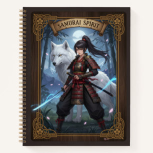 Diario Samurai Spirit Anime Warrior & Lobo Blanco