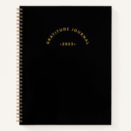 Diario simple de gratitud negra