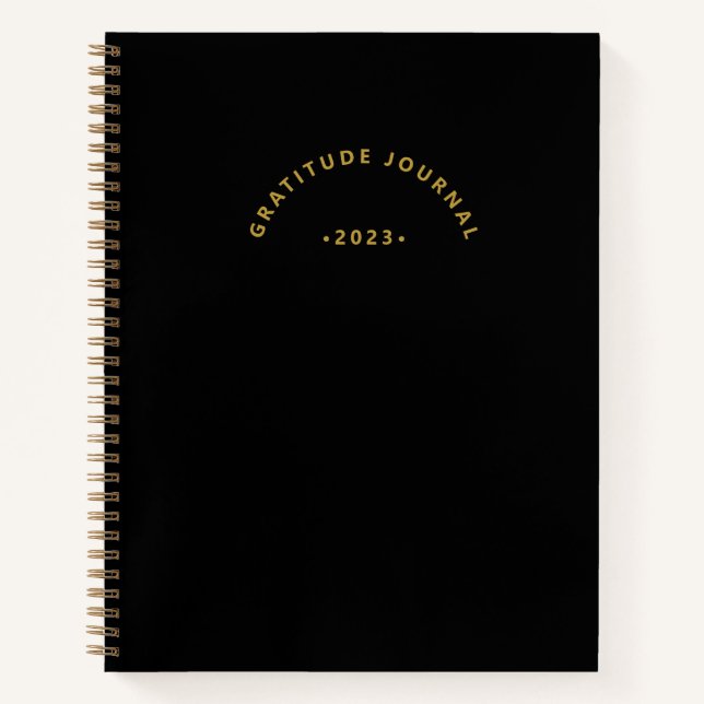 Diario simple de gratitud negra (Anverso)
