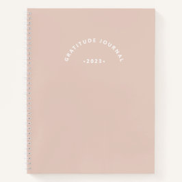 Diario simple de gratitud rosa