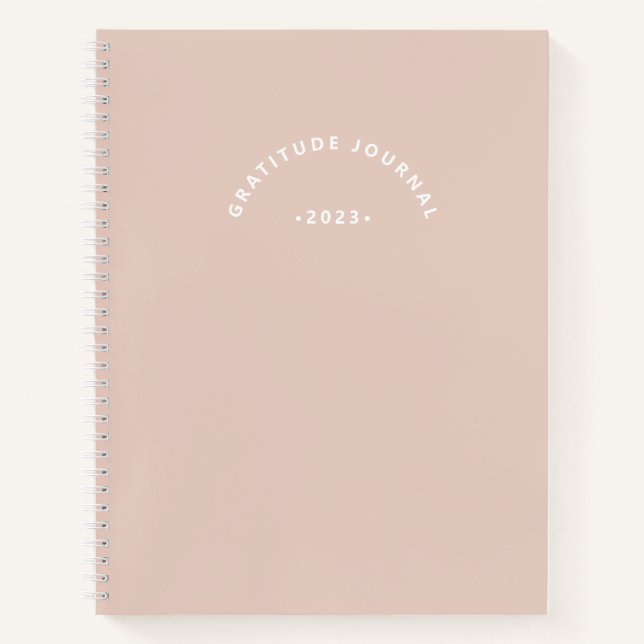 Diario simple de gratitud rosa (Anverso)