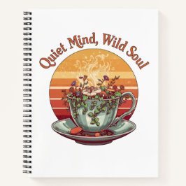 Diario Vintage de tapa dura Quiet Mind Wild Soul