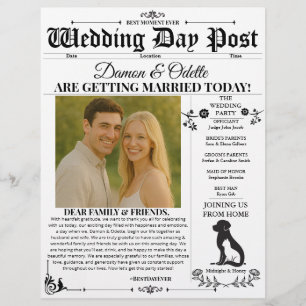 Diario / Volante de Día de la Boda