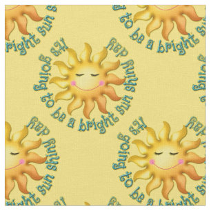 Días brillantes de Sol Brillante 04 Tela Amarillo-