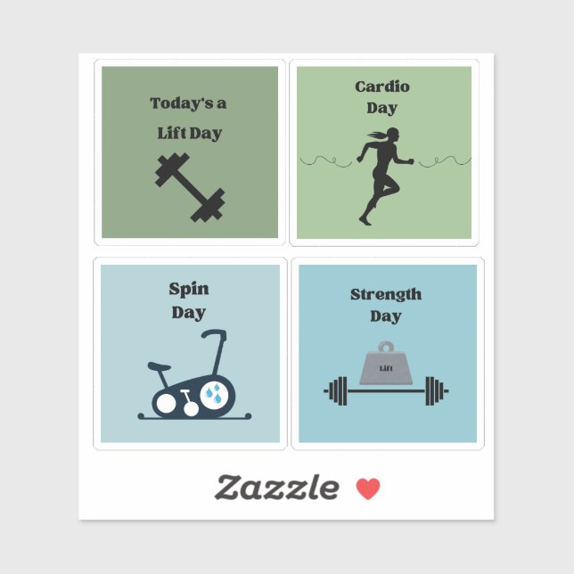 Días de gimnasia y Pegatinas de vinilo (Hoja)