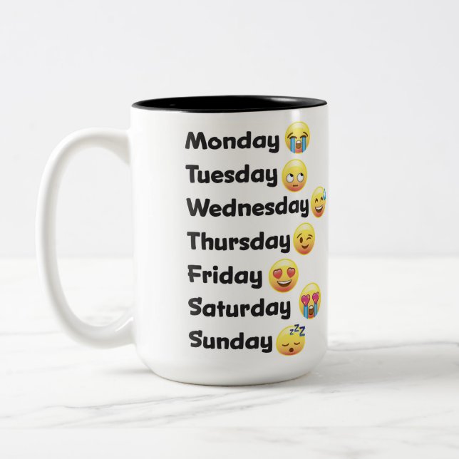 Días de la taza de la emoji de la semana (Izquierda)