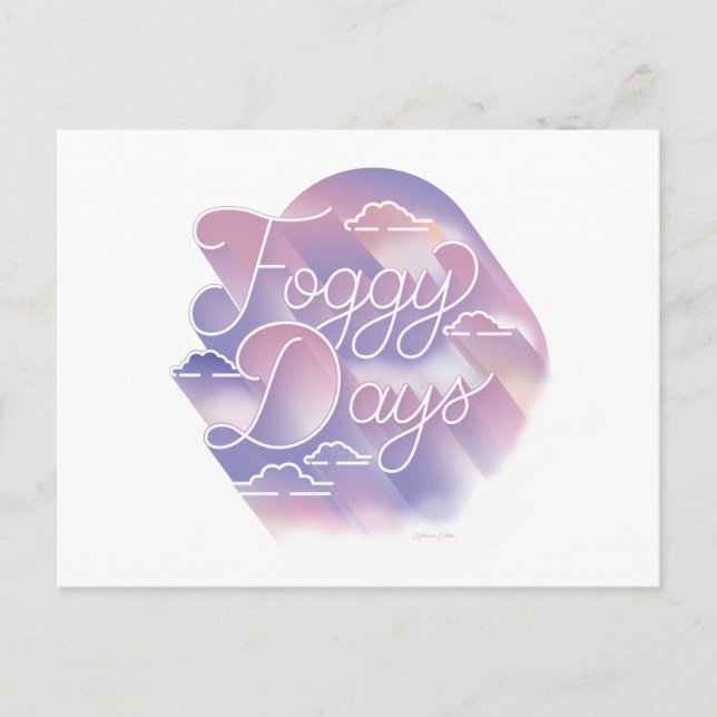 Días de niebla / postal (Anverso)