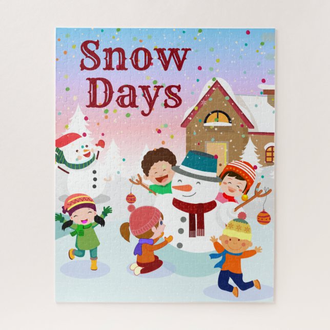 Días de nieve rompecabezas de invierno (Vertical)
