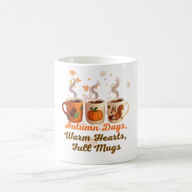 Días de otoño, corazones cálidos, tazas llenas (Centro)